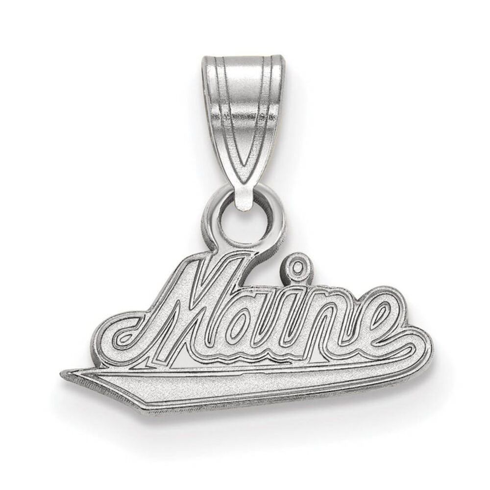 10k White Gold U. of Maine Small Pendant